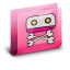 Folder Casette Pink Icon 64x64 png